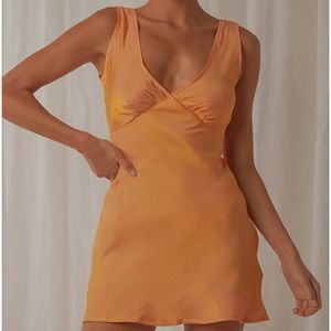 Peppermayo Audrey Vintage Slip dress in Mango Shimmer